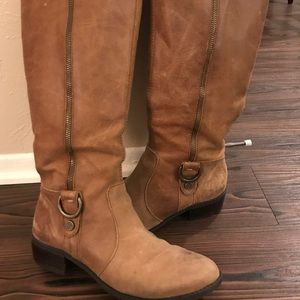 Antonio Melani-Tan/Brown Leather Riding Boots-Sz 6